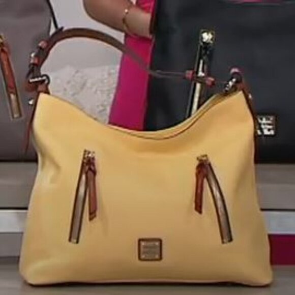 Dooney & Bourke Pebble Leather Hobo Handbag- Cooper from QVC - Picture 1 of 11